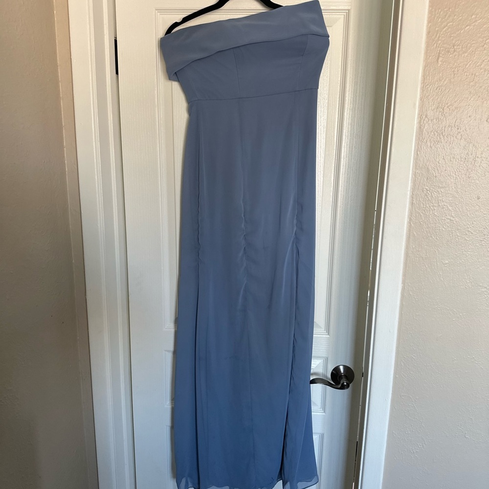 Abella Strapless Blue Dress